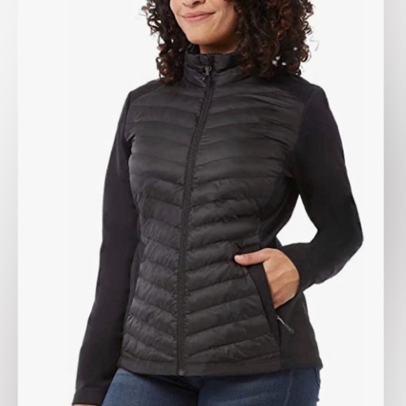 32 Degrees Heated Puffer Jacket Stretch comfort side panels GRAY Size XXL - Picture 14 of 15